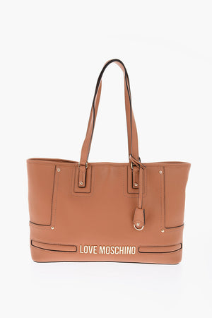 LOVE borsa tote in ecopelle con logo dorato
