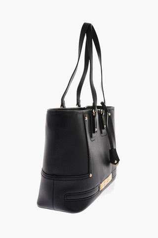LOVE Pebbled Eco Leather Tote Bag with Embossed Logo