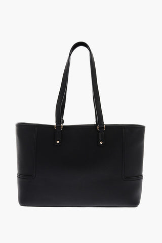 LOVE Pebbled Eco Leather Tote Bag with Embossed Logo