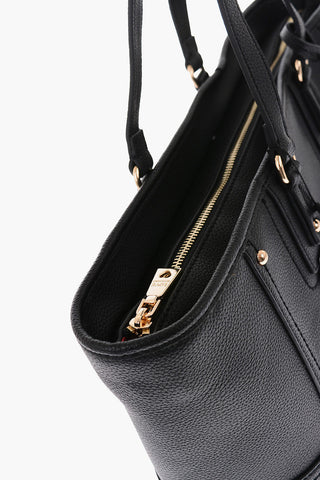 LOVE Pebbled Eco Leather Tote Bag with Embossed Logo