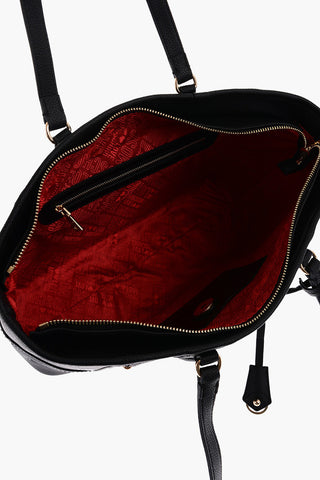 LOVE Pebbled Eco Leather Tote Bag with Embossed Logo