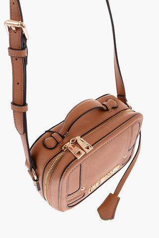 LOVE Quilted Faux Leather Mini Camera Bag with Golden Logo