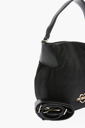 LOVE Solid Nylon Bag with Gold Logo