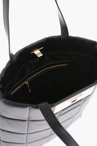 LOVE Quilted Faux Leather Shoulder Bag