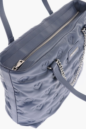 LOVE borsa a spalla in ecopelle con cuori in rilievo