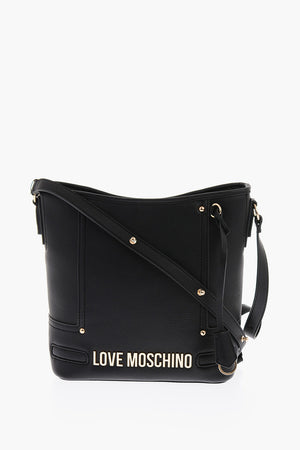 LOVE Pebbled Faux Leather Tote Bag with Embossed Logo