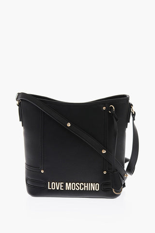 LOVE Pebbled Faux Leather Tote Bag with Embossed Logo