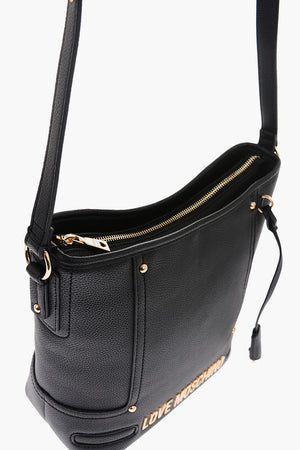 LOVE Borsa Tote in Ecopelle Martellata con Logo in Rilievo