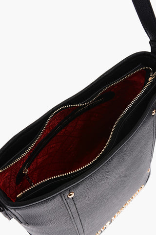 LOVE Pebbled Faux Leather Tote Bag with Embossed Logo
