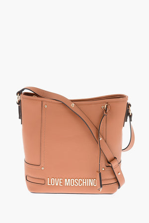 LOVE Faux Leather Crossbody Bag with Gold Details