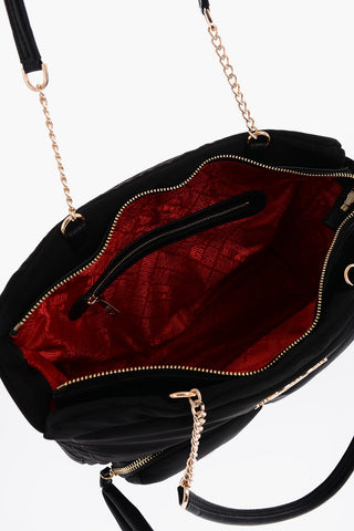 LOVE Borsa con Doppio Manico e Logo in Rilievo