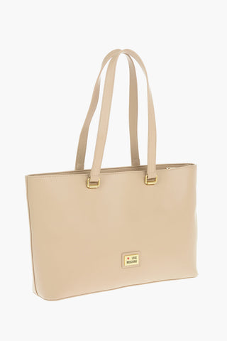 LOVE Tasche aus veganem Leder mit großer Fronttasche und Herzverschluss