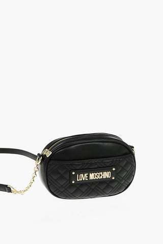 LOVE Quilted Faux Leather Round Bag with Maxi Monogram