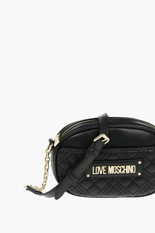 LOVE Quilted Faux Leather Round Bag with Maxi Monogram