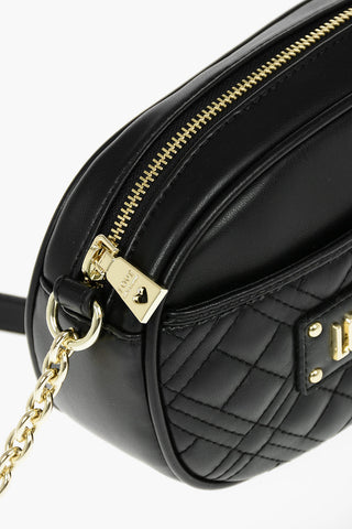 LOVE Quilted Faux Leather Round Bag with Maxi Monogram