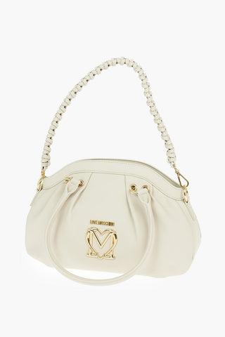 LOVE Faux Leather Bowler with Front Monogram