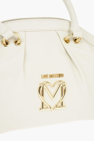 LOVE Faux Leather Bowler with Front Monogram