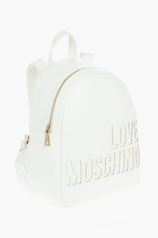 LOVE Logo Embossed Solid Color Backpack