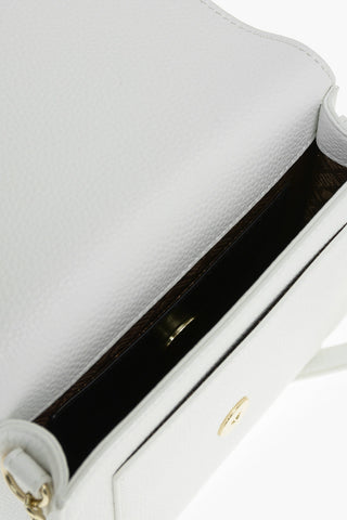 LOVE Golden Detail Textured Faux Leather Crossbody Bag