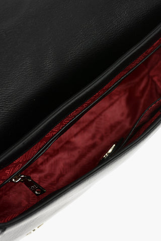 LOVE Faux Leather Shoulder Bag with Quilted Heart