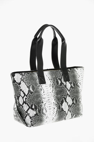 LOVE Snake-Effect Eco-Leather Tote Bag