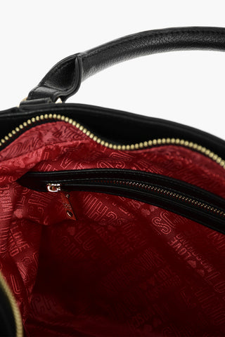  LOVE Logo Printed Faux Leather Tote Bag