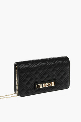 LOVE Quilted Faux Leather Bag with Chain Shoulder Strap