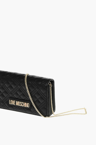 LOVE Quilted Faux Leather Bag with Chain Shoulder Strap