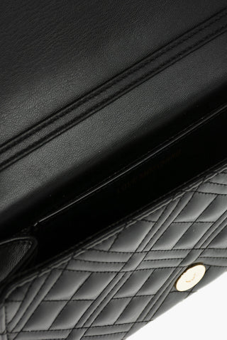 LOVE Quilted Faux Leather Bag with Chain Shoulder Strap