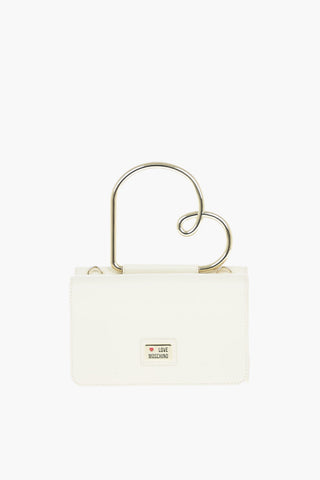 LOVE Faux Leather Bag with Stiff Heart Handle