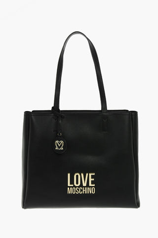 LOVE Faux Leather BONDED Tote Bag with Golden Embossed Logo