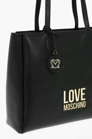 LOVE Faux Leather BONDED Tote Bag with Golden Embossed Logo