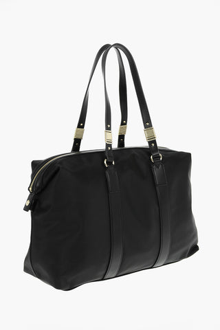 LOVE Golden Details Nylon Shoulder Bag