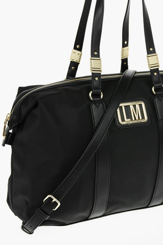 LOVE Golden Details Nylon Shoulder Bag