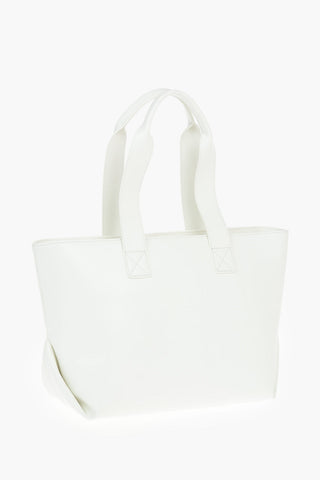LOVE Faux Leather Maxi Tote Bag with Intarsio Front Logo