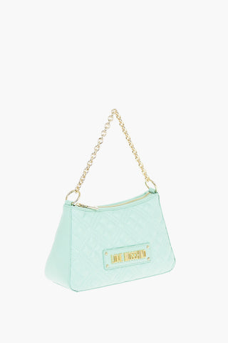 LOVE Quilted Faux Leather Bag with Chain Shoulder Strap