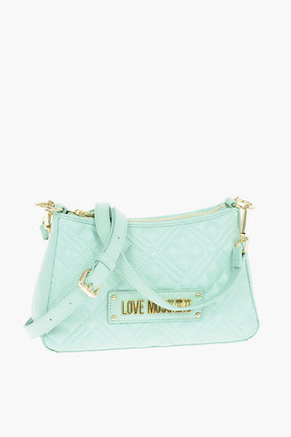 LOVE Quilted Faux Leather Bag with Chain Shoulder Strap