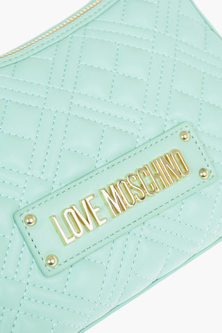 LOVE Quilted Faux Leather Bag with Chain Shoulder Strap