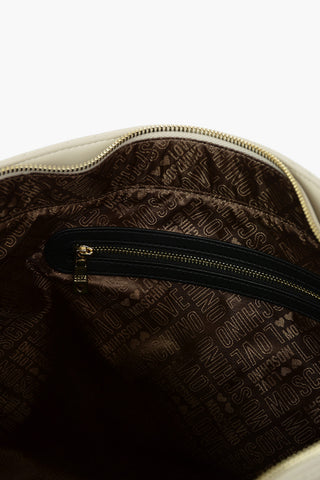 LOVE Borsa Tote in Ecopelle Trapuntata con Applicazioni Dorate