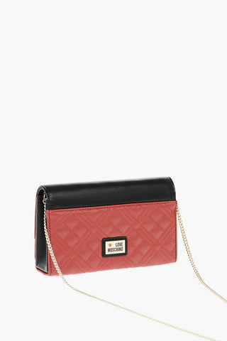 LOVE Faux Leather Shoulder Bag with Quilted Heart
