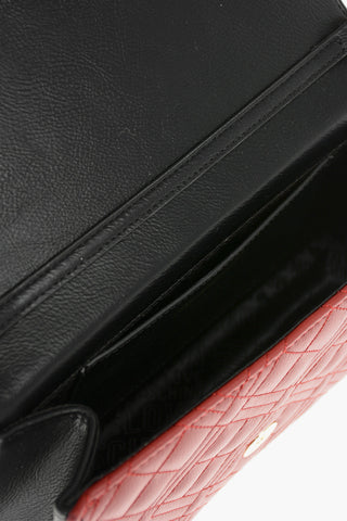 LOVE Faux Leather Shoulder Bag with Quilted Heart