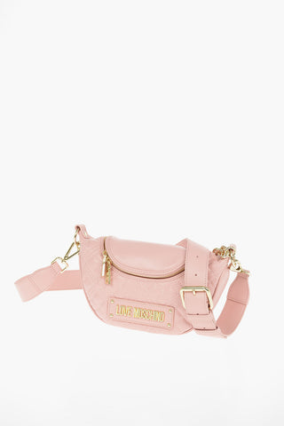 LOVE Quilted Faux Leather Shoulder Bag with Golden Chain
