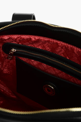 LOVE Maxi Borsa Tote in Pelle Vegan con Logo Intarsio Frontale