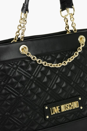 LOVE Borsa a Spalla Trapuntata in Ecopelle con Monogram