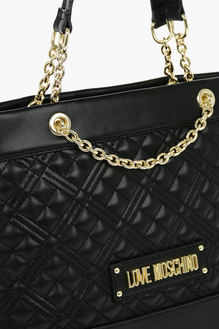 LOVE Borsa a Spalla Trapuntata in Ecopelle con Monogram
