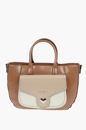 LOVE Tote Bag aus Kunstleder mit abnehmbarem Schulterriemen