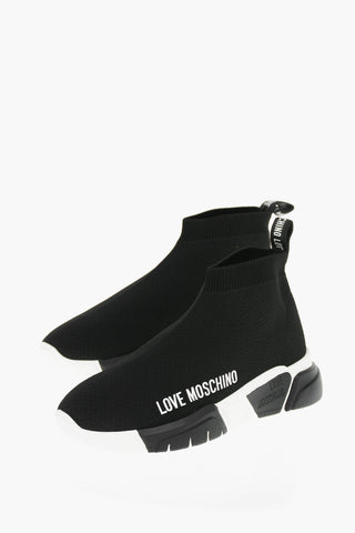 LOVE Logoes Band Back RUNNING35 High-Top Sock Sneakers