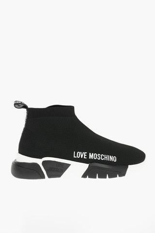 LOVE Logoes Band Back RUNNING35 High-Top Sock Sneakers