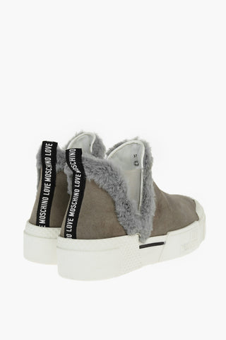 LOVE 4.5cm Suede TEXTURE50 Slip On Sneakers with Platform