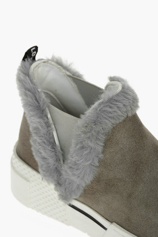 LOVE 4.5cm Suede TEXTURE50 Slip On Sneakers with Platform